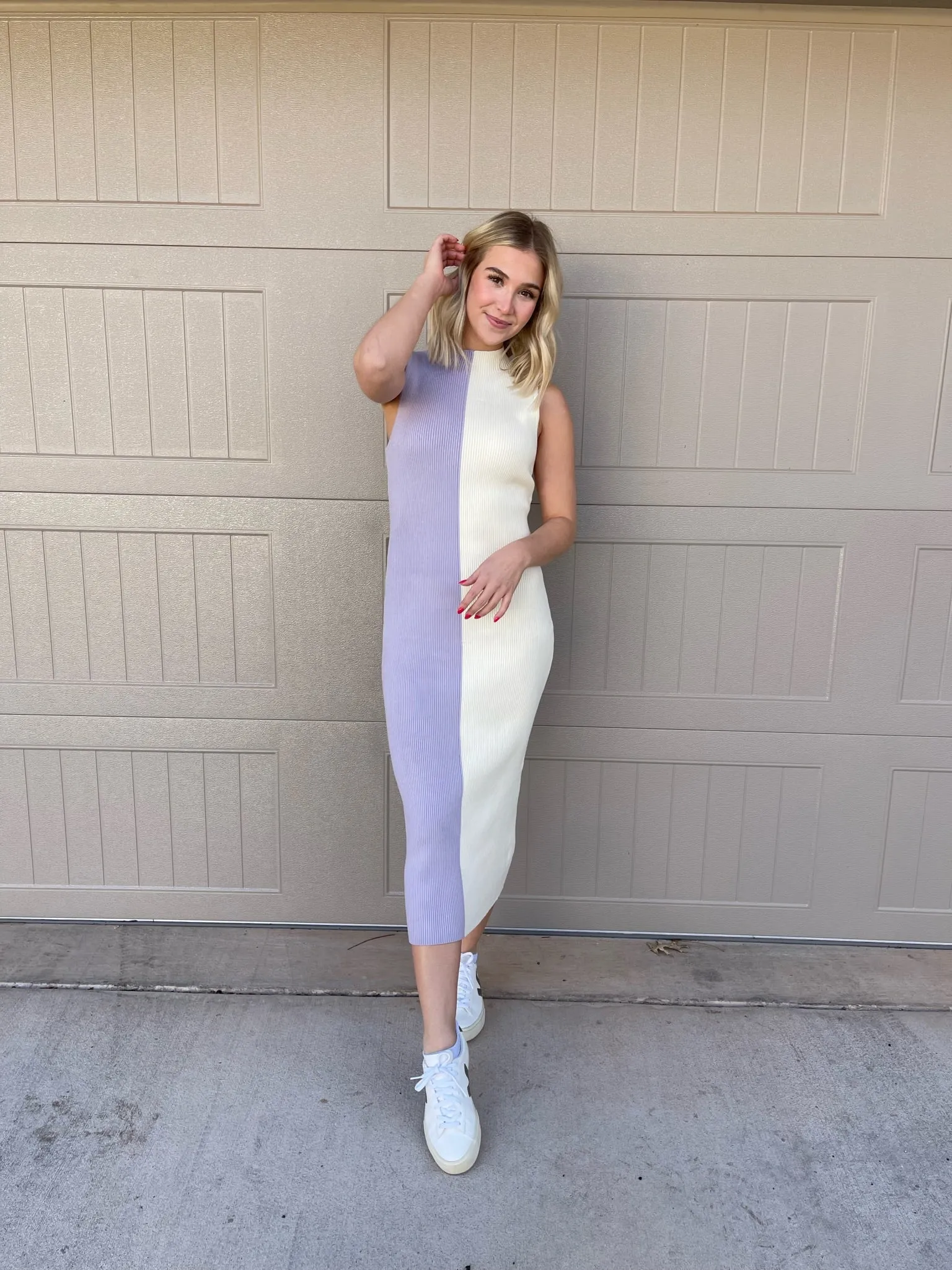 Andrea Two Tone Knit Dress
