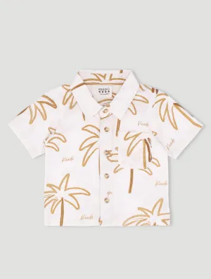 Baby Boys All Over Print Short Sleeve Palms Resort Shirt