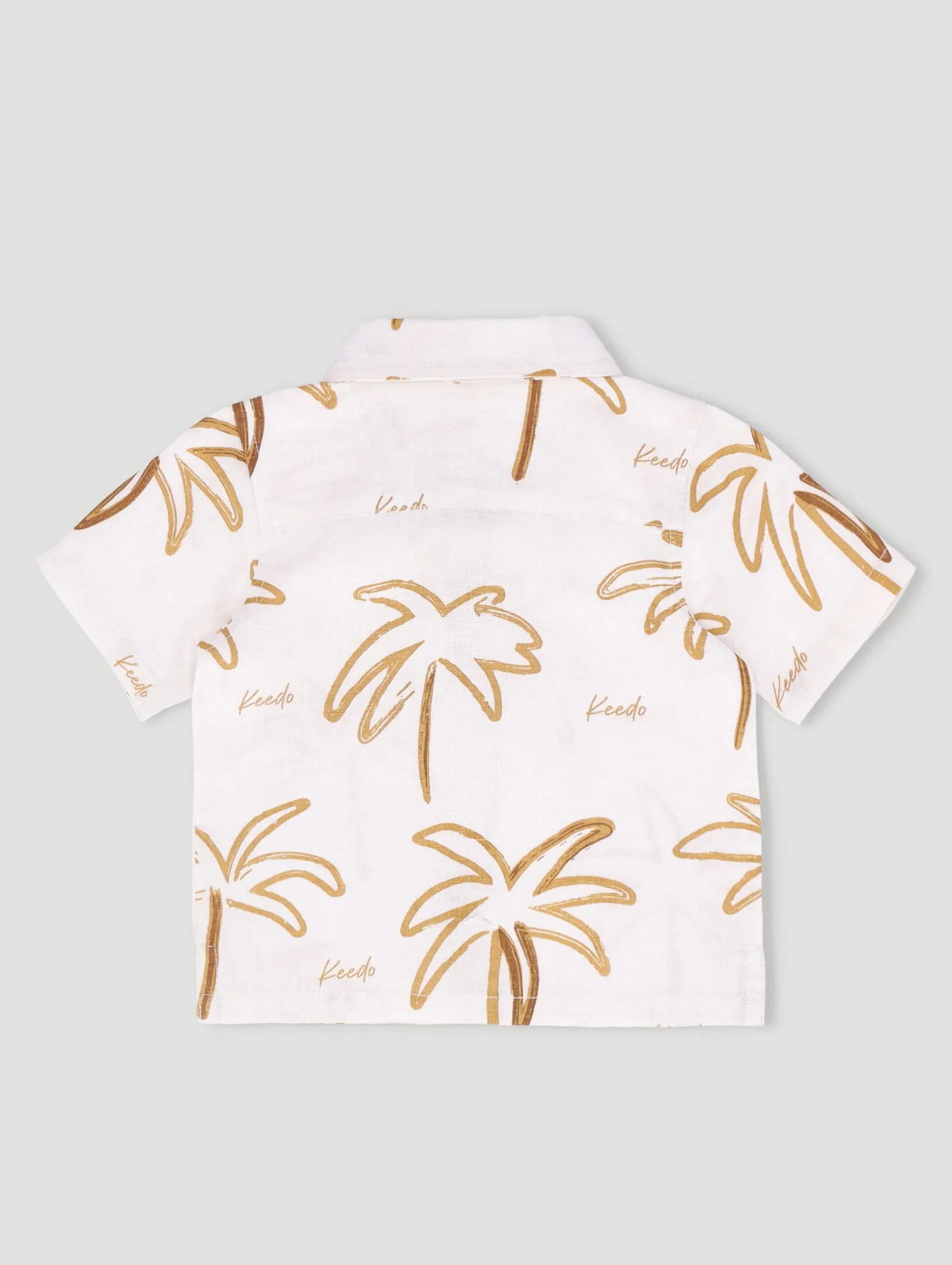 Baby Boys All Over Print Short Sleeve Palms Resort Shirt