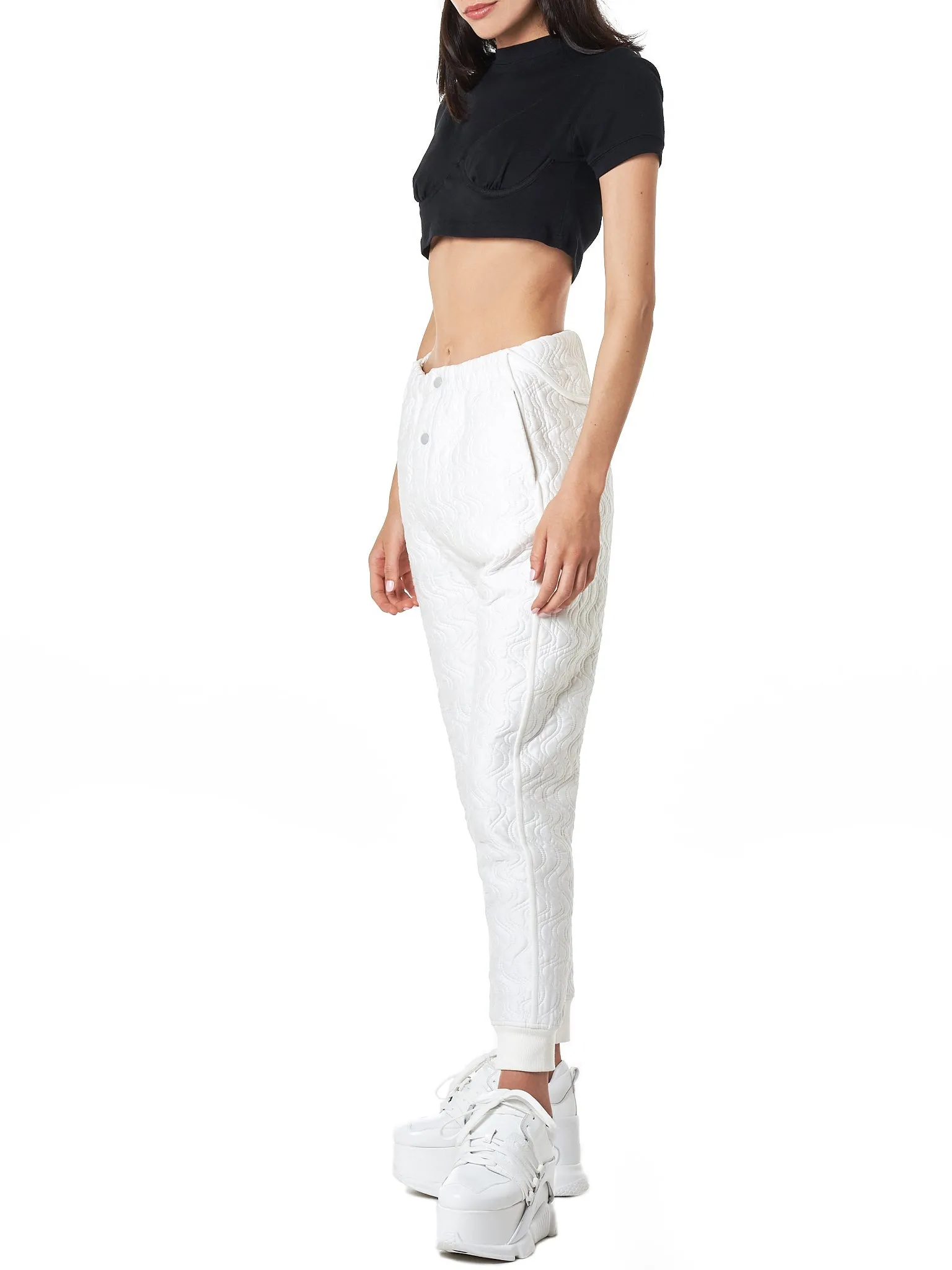 ‘Bao’ Quilted Joggers (K061-WHITE)