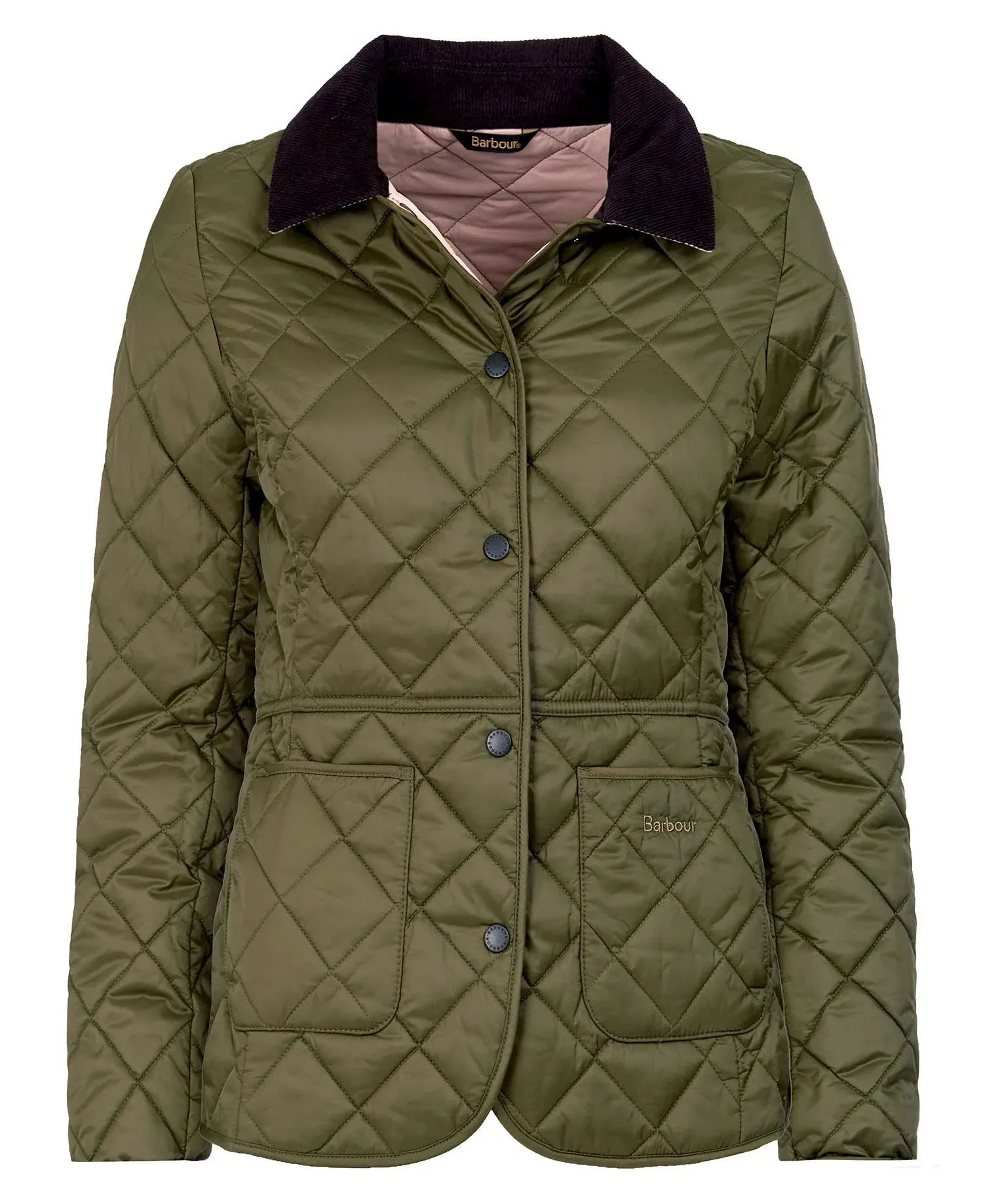 Barbour Deveron Quilt  - Olive Pale/Pink