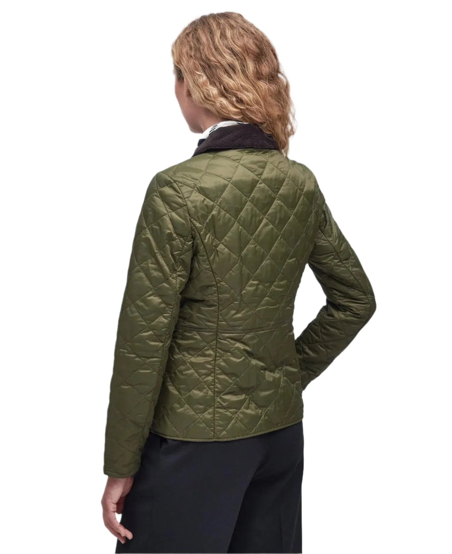 Barbour Deveron Quilt  - Olive Pale/Pink