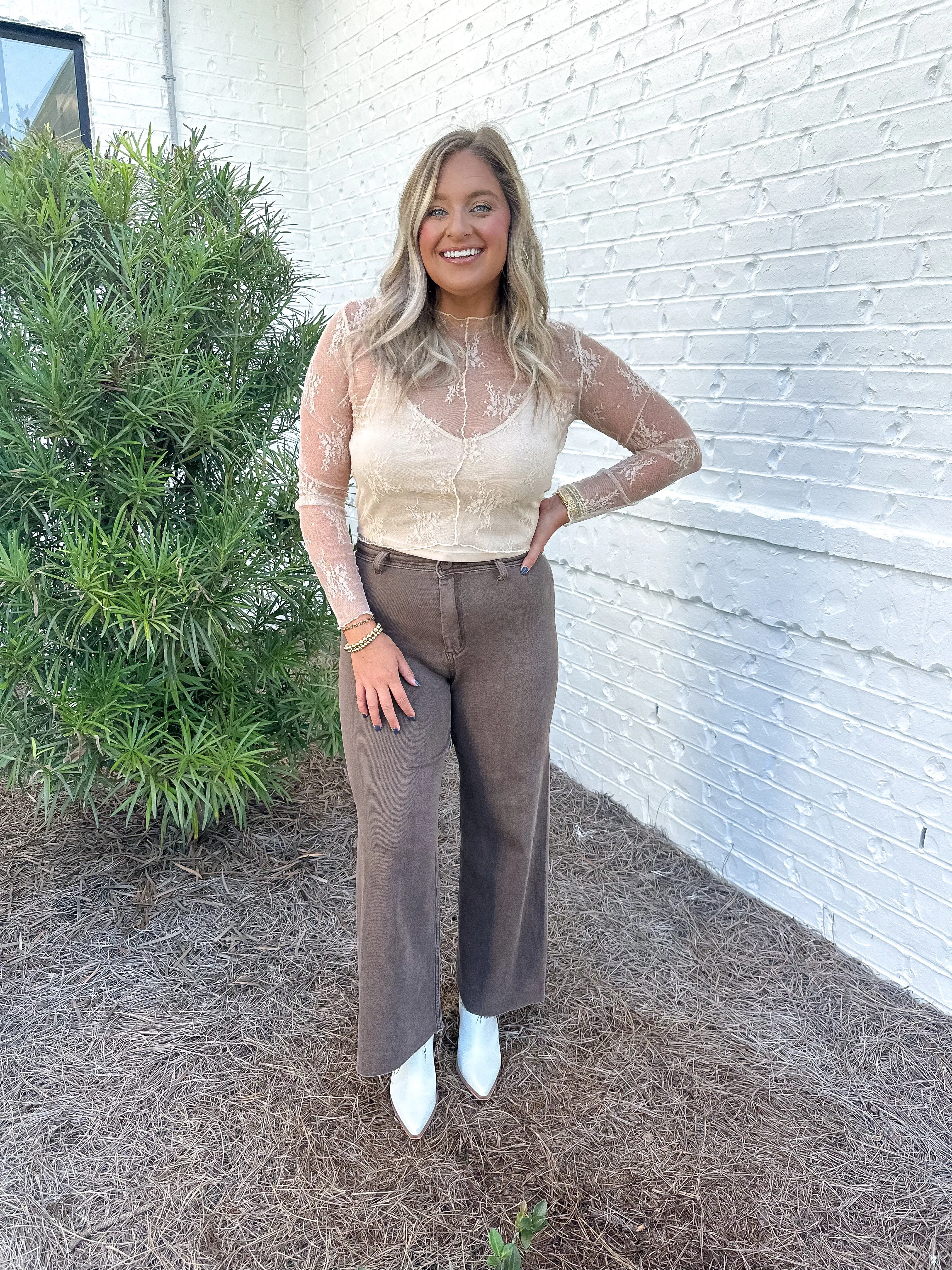 Brown Denim Pants