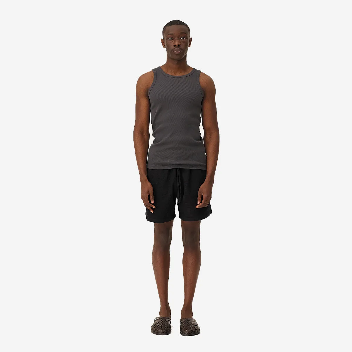 Cadiz Waffle Easy Shorts - Black