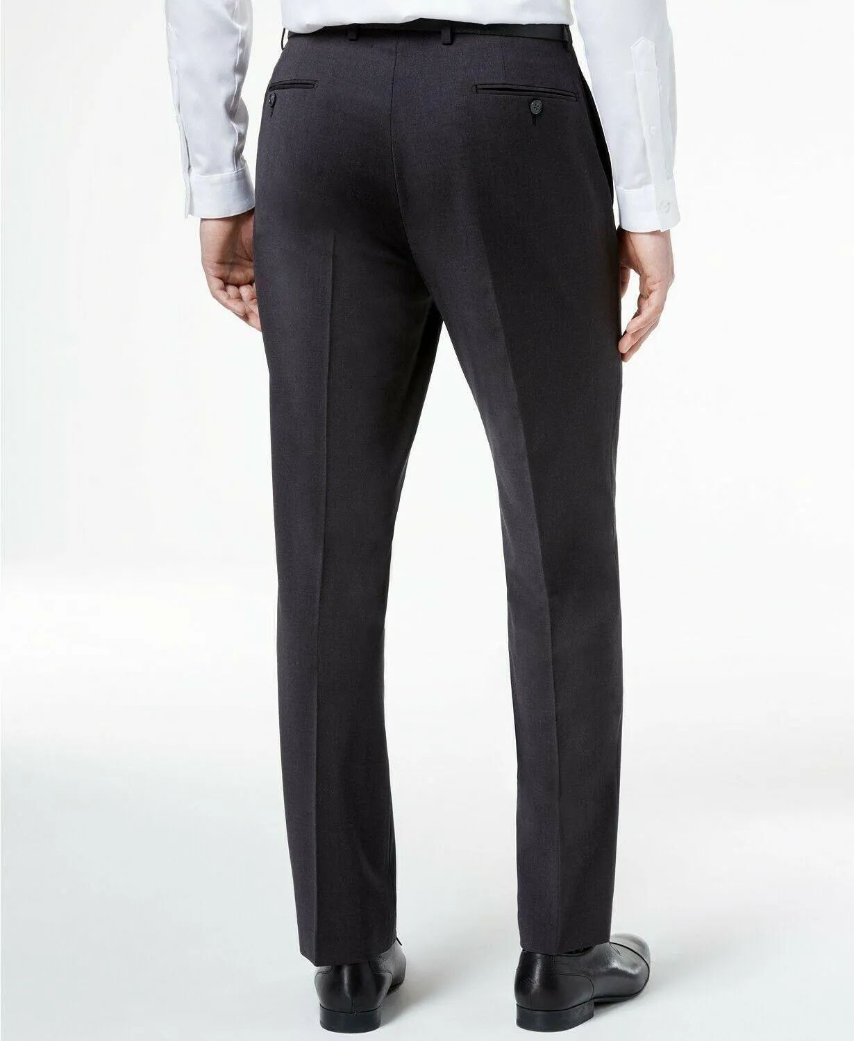 Calvin Klein Mens Slim fit Casual Pants 42 / 32 Grey Solid