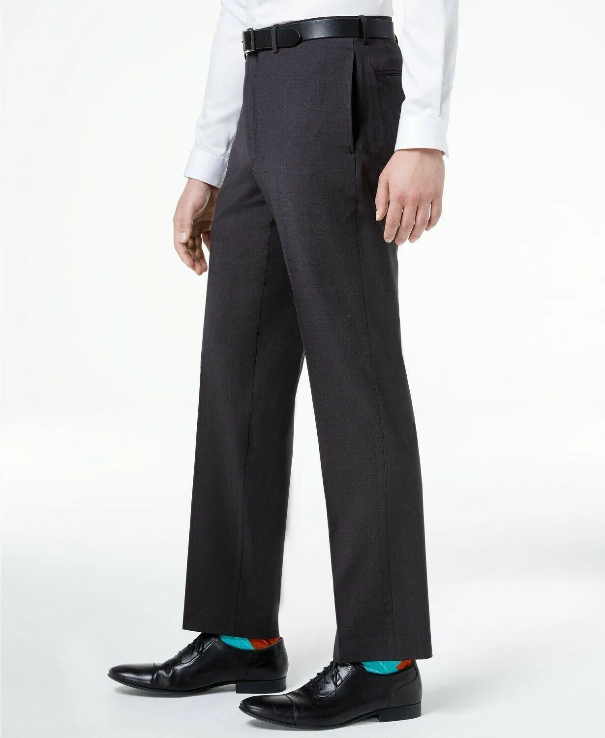 Calvin Klein Mens Slim fit Casual Pants 42 / 32 Grey Solid