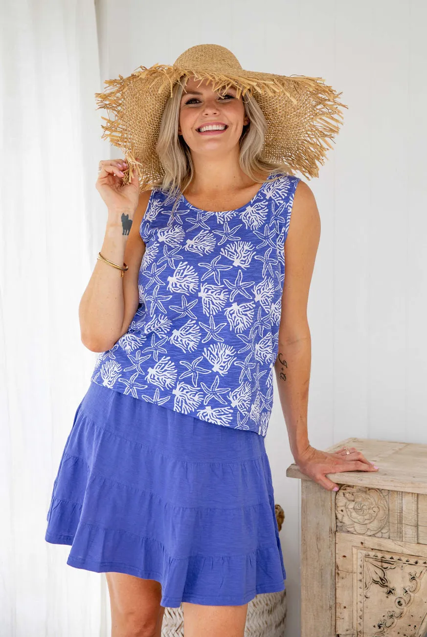 Comfortable Cotton Vacation Ruffle Skirt