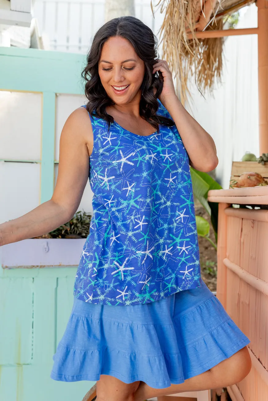 Comfortable Cotton Vacation Ruffle Skirt