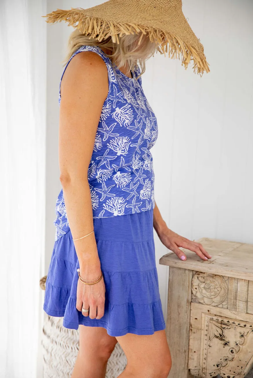 Comfortable Cotton Vacation Ruffle Skirt