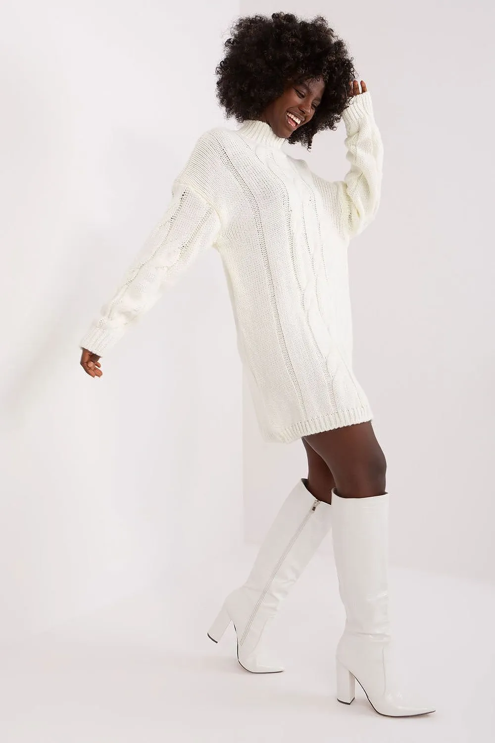 Comfortable Long Sleeve Turtleneck Daydress