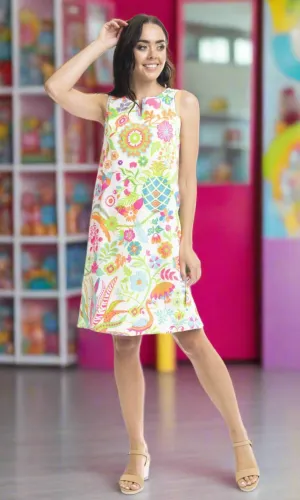 Cotton Dress Shift Sleeveless Kusadasi
