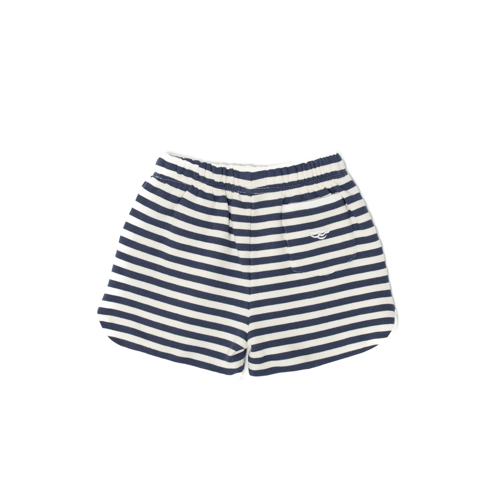 Cozy Coverup Shorts in Navy & White Stripe