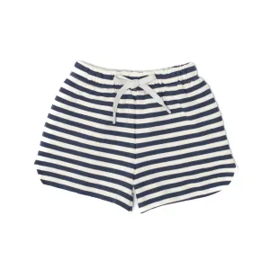 Cozy Coverup Shorts in Navy & White Stripe
