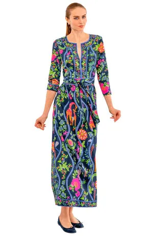 EASY CHIC DRESS JUNGLE- NAVY