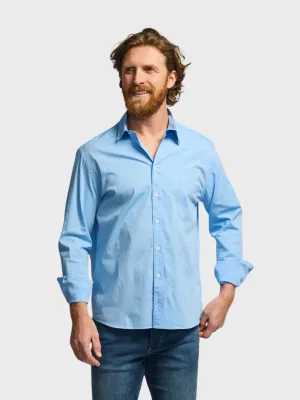 Easy Mondays Poplin Shirt Washed Blue SS24
