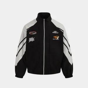 Embro Race | Embroidered Varsity Track Jacket