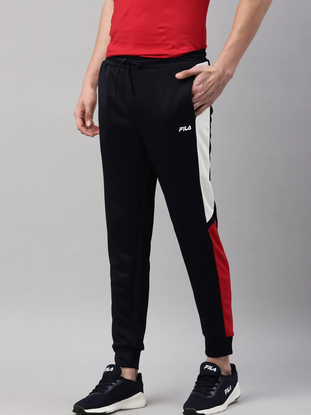 Fila White Avur Men's Cuffed Joggers