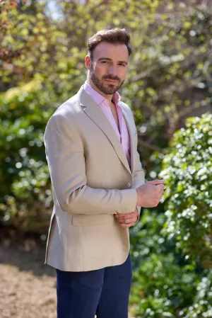 Gun Hill Mens Ricard Linen Jacket - Beige