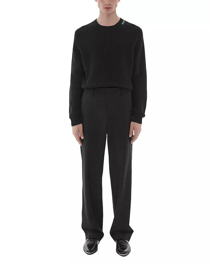 Helmut Lang Mens Pull-on Wool-Blend Trouser Dress Pants Size XL Black