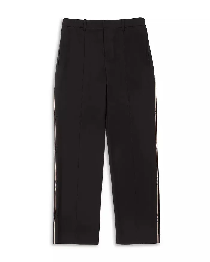 Helmut Lang Mens Pull-on Wool-Blend Trouser Dress Pants Size XL Black
