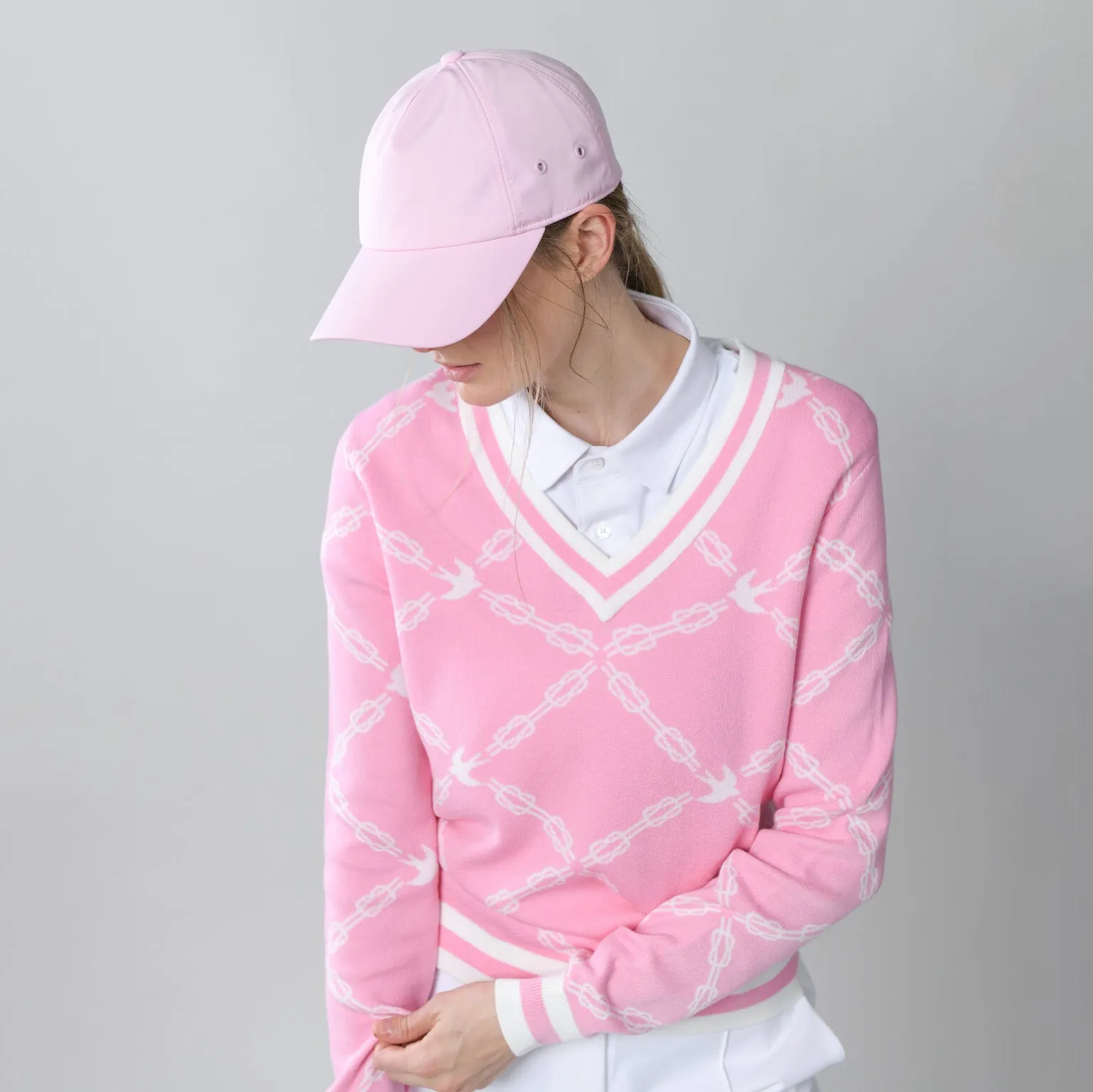 Jacquard V-Neck Sweater