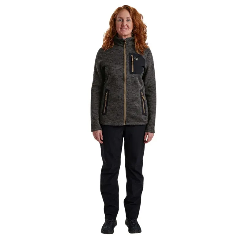 Lady Sarek Knitted Jacket In Dark Grey Melange