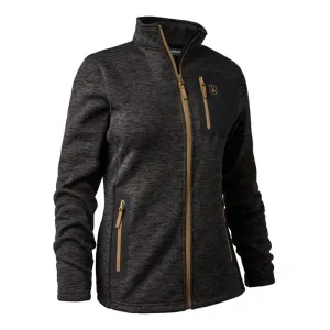 Lady Sarek Knitted Jacket In Dark Grey Melange