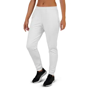 Light Gray Women's Joggers, Solid Print Designer Casual Athletic Sweatpants- Made in EU