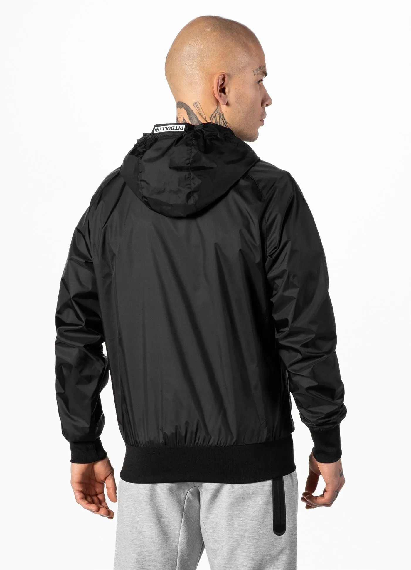 Men's hooded jacket Athletic Logo - Black