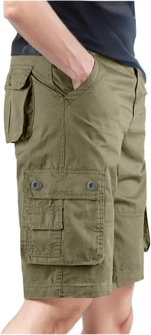 Mens Linen Shorts Khaki Denim Camouflage Big and Tall Cargo for Men 5 Inch Tee Casual Inseam Summer Wear Elastic