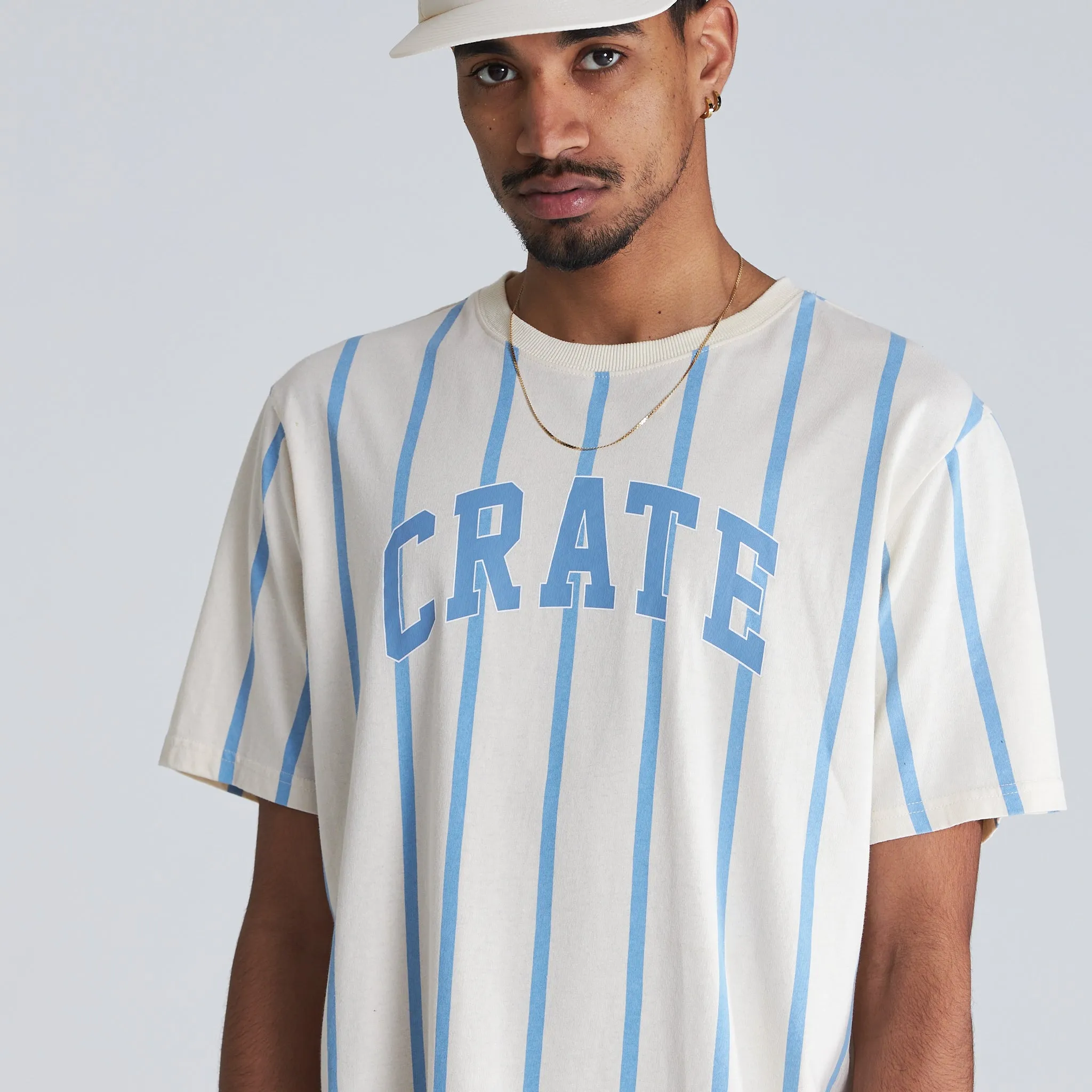 MENS VARSITY STRIPE T-SHIRT
