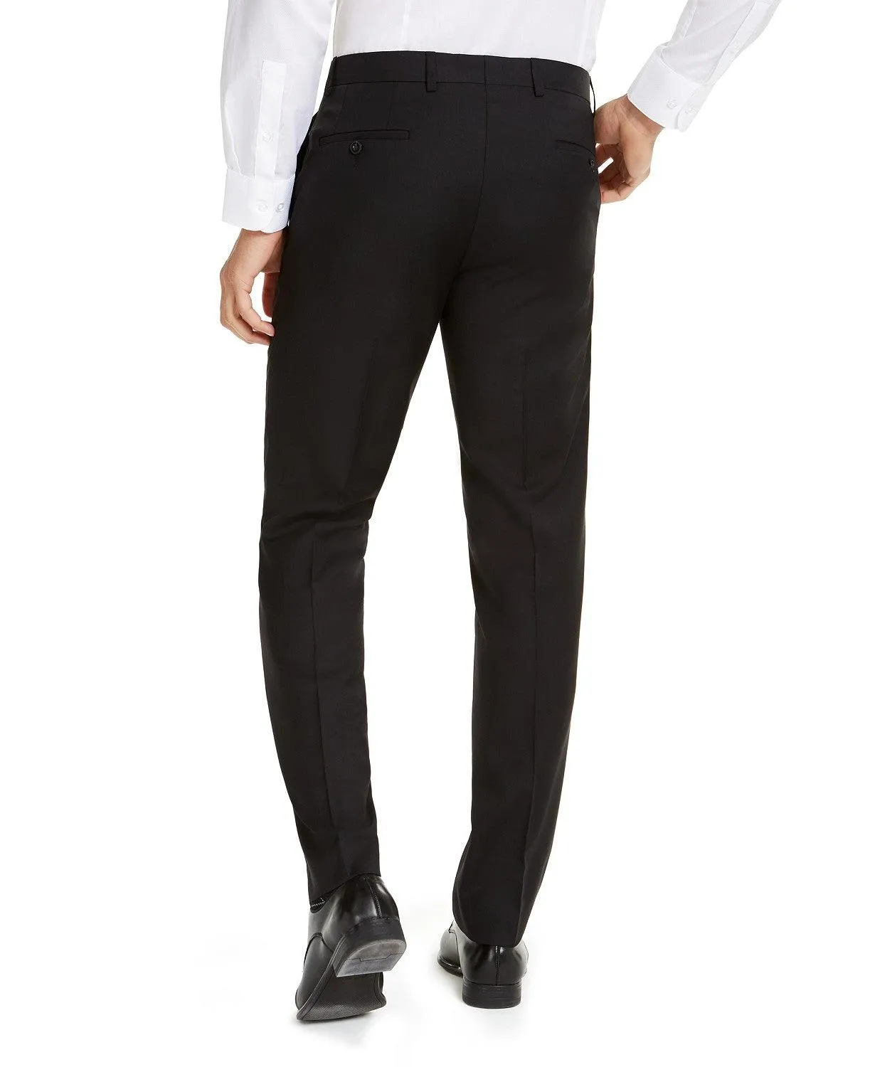 Michael Kors Mens Modern fit Dress Pants 40 / 30 Black Solid Stretch