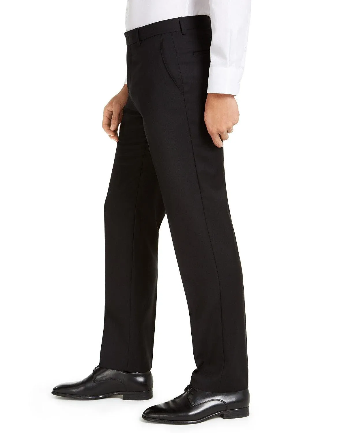 Michael Kors Mens Modern fit Dress Pants 40 / 30 Black Solid Stretch