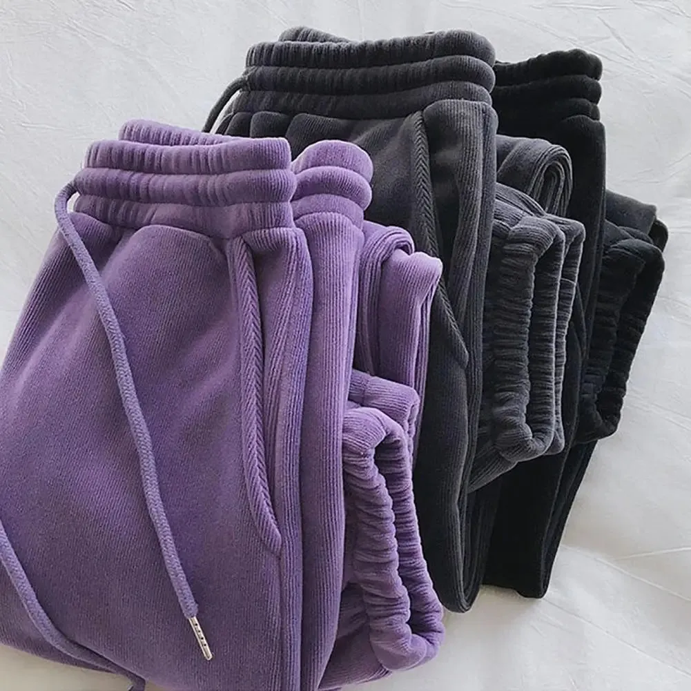 Pants Soft Loose-fit Jogging Sweatpants with Elastic Waist