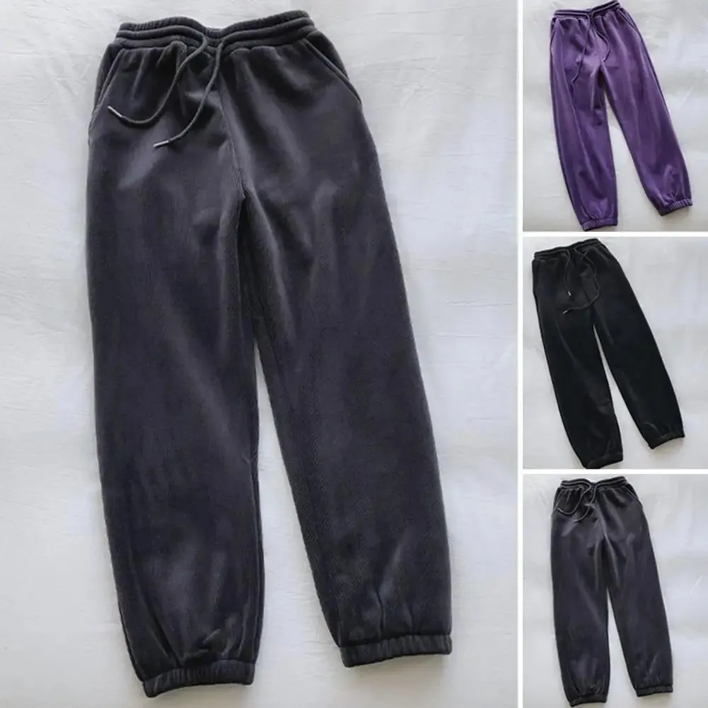 Pants Soft Loose-fit Jogging Sweatpants with Elastic Waist