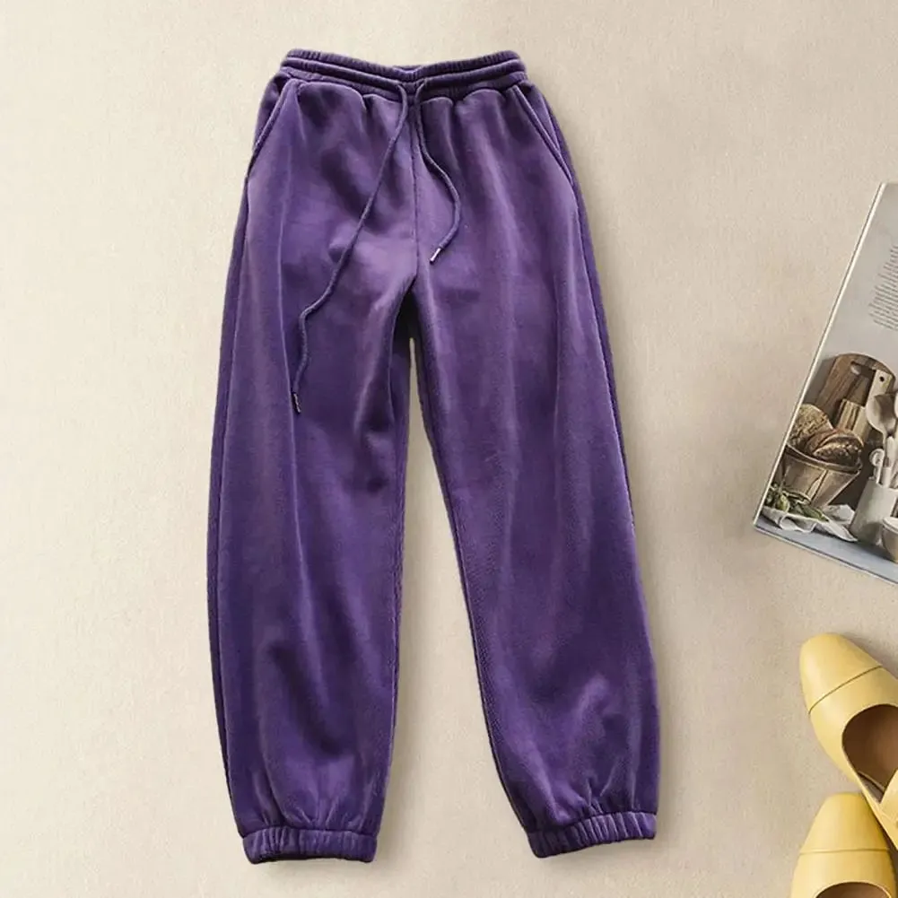 Pants Soft Loose-fit Jogging Sweatpants with Elastic Waist