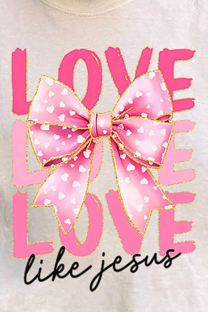 Pink Love Like Jesus Comfort Colors Adult Ring-Spun Cotton Tee