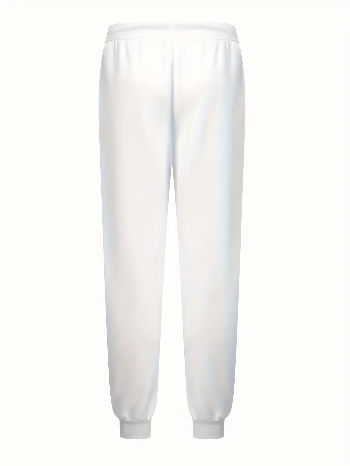"New York" & Number 7 Print Joggers, Men's Casual Stretch Waist Drawstring Sweatpants For All Seasons