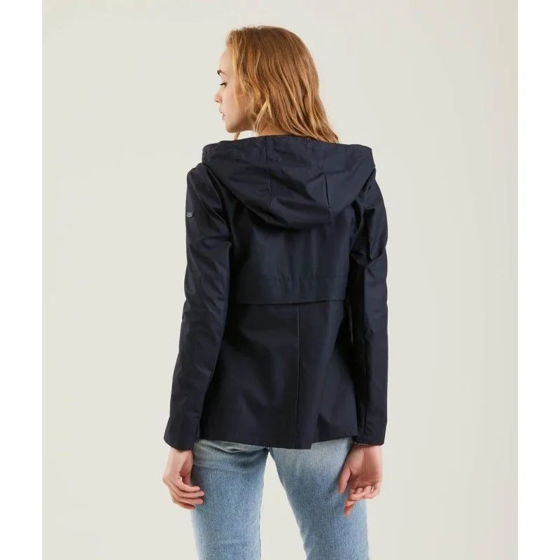 Refrigiwear Chic Blue Polyester Jacket with Zip and Button Detail