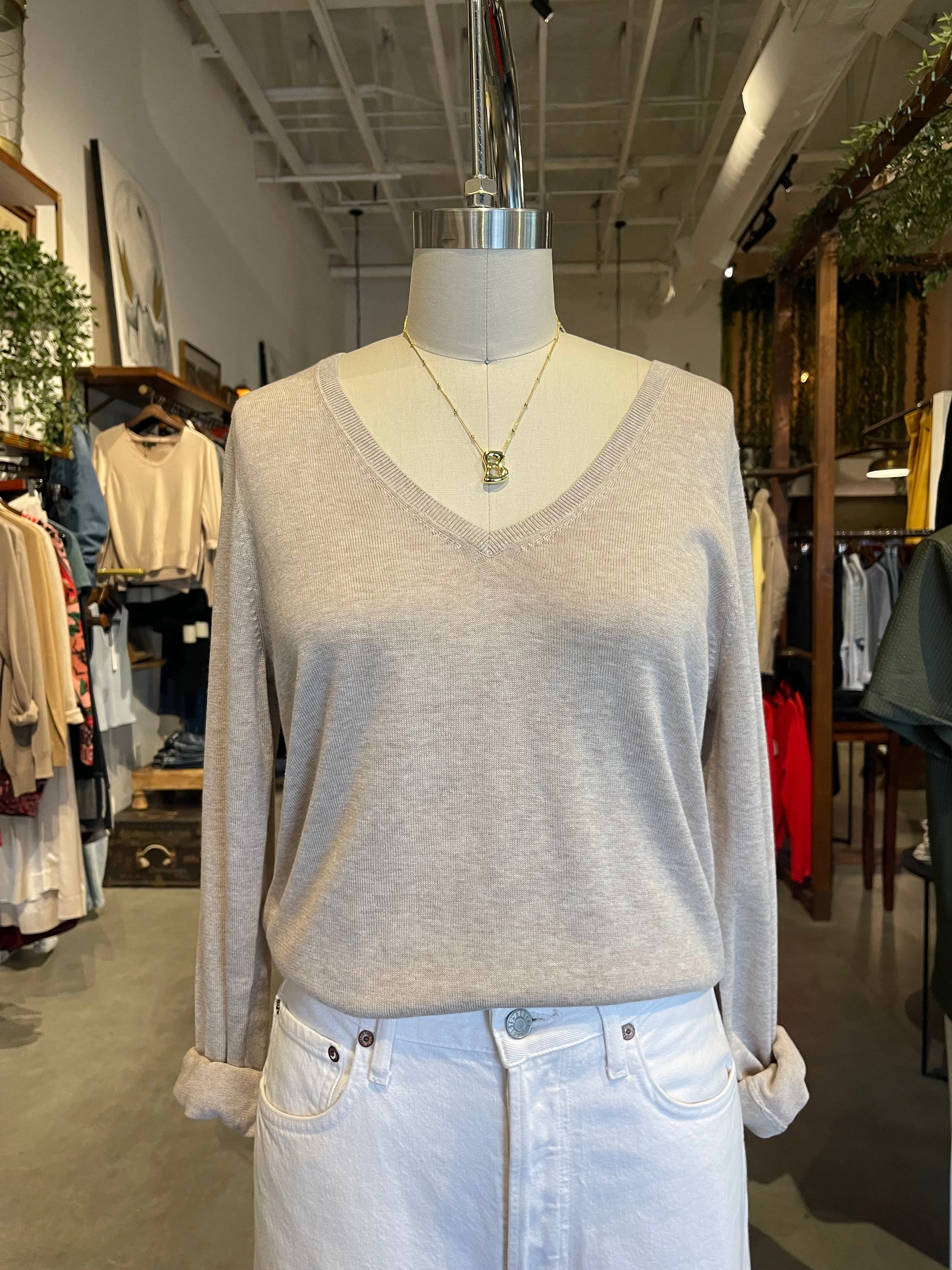 Sand Basic V Pullover