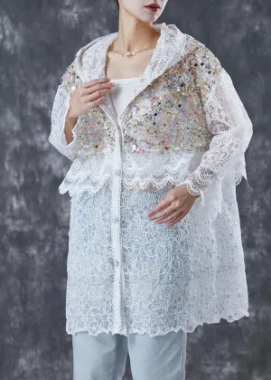 Sequins Hollow Out Lace Jackets Spring