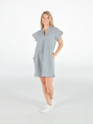 Simply Southern Quilted Dress in Heather Grey