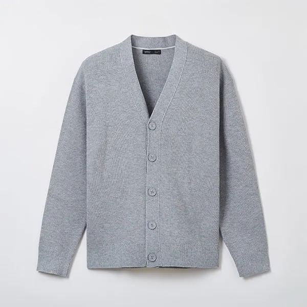 SPAO Men Long Sleeve V Neck Cardigan SPCKE49M03 Green