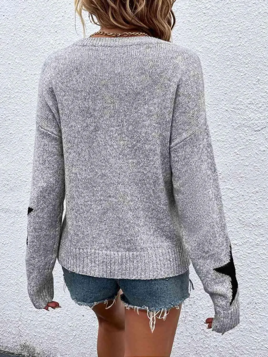 Star Long Sleeve Sweater
