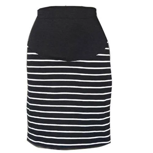 Stripe Soft Comfortable Maternity Skirts