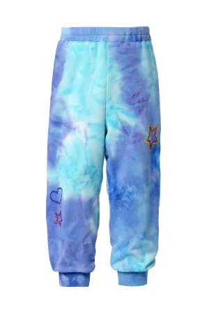 TIE-DYE JOGGERS W/ RHINESTONE DETAIL (B17172)