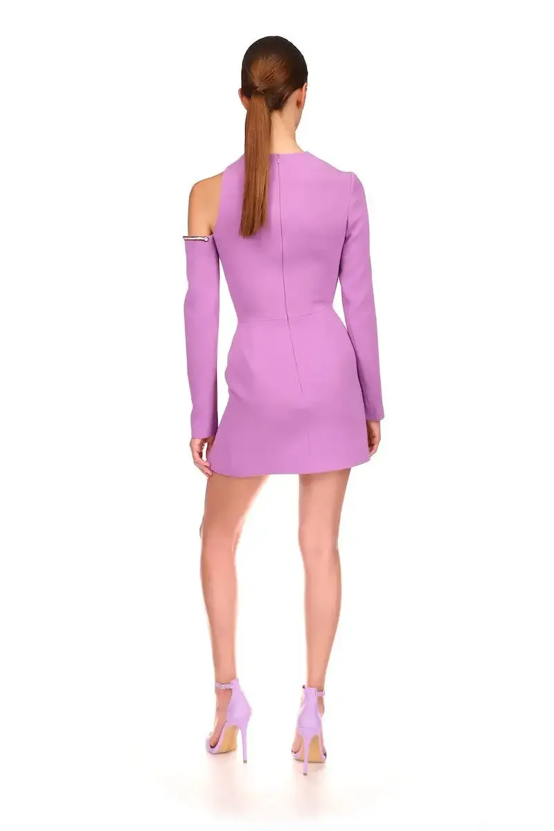 Trend4us Chic Asymmetrical Embellished Diamonds Short Dress