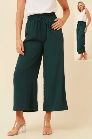 Wide Leg Pants with shirred waistband