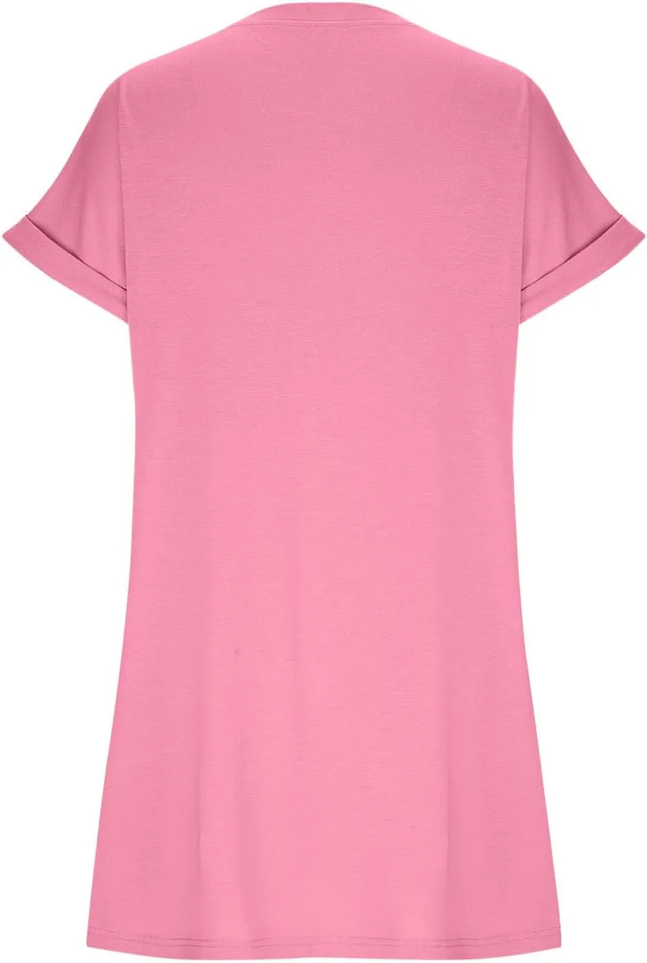 Womens Summer Dresses 2025 Trendy Short Sleeve Crew Neck Mini Dress Casual Loose Fit Knee Length Dress with Pockets
